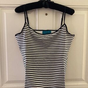 TeeCo Black & White Stripe Tank Top/Spaghetti Straps/Size XL/NWT/NEVER WORN!
